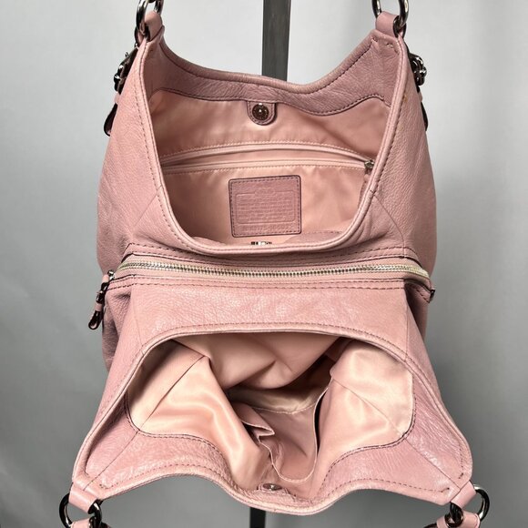 VTG COACH Madison Maggie Pink Blush Pebbled Leather Shoulder Bag - Picture 5 of 9